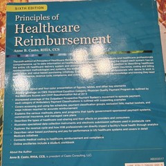 Principles of Healthcare Reimbursement 6th Ed Paperback Anne B. Casto Textbook