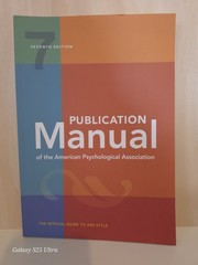 Publication Manual of the American Psychological Association 7th Edition