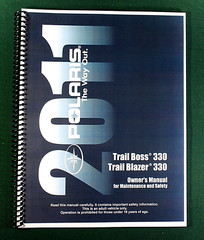 2011 Polaris Trail Blazer 330 ATV Owner’s Manual: 129 Pages & Protective Covers!