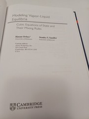 Modeling Vapor Liquid Equilibria Cubic Equations of State and Their Mixing Rules