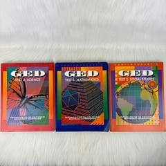 Bundle Lot 3 Contemporary’s GED Mathematics 5 Social Studies 2 Science 3 Used Bo