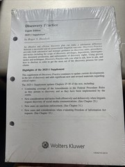 wolters kluwer, Discovery Practice Eight Edition 2025-1 Supplement