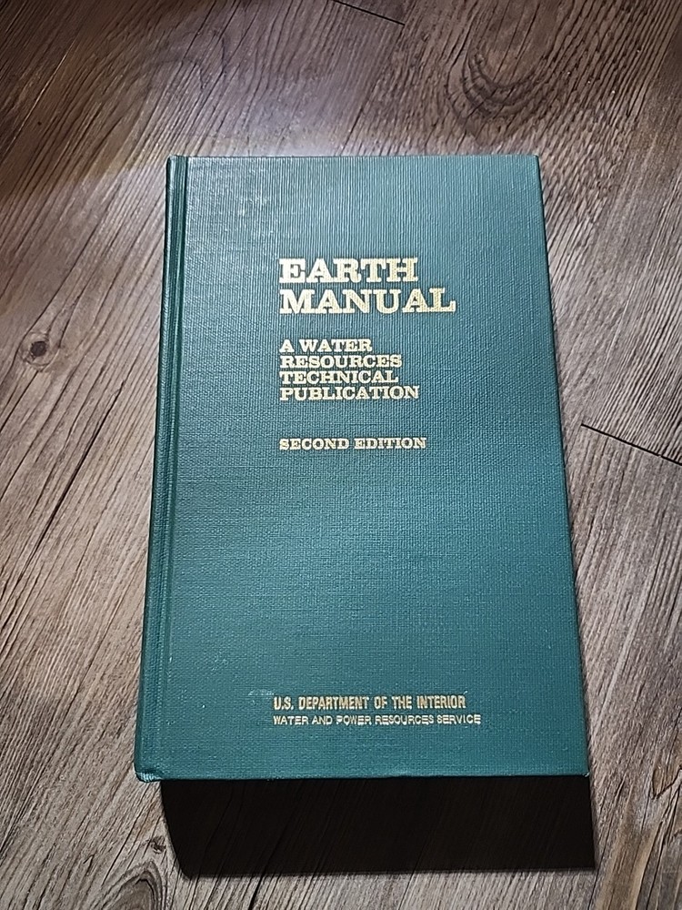 Earth Manual Awater Resources Technical Publication 2e 1980 Hardcover