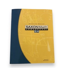 Saxon Math 5/4 Homeschool Solutions Manual 3rd Edition Paperback