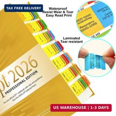 Index Tabs for CPT 2025/2026 Professional Edition. Color-Coded and Laminated Tab