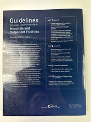 Facility Guidelines Institute Hospitals & Outpatient Facilities 2014 Edition TPB