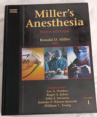 MILLER’S ANESTHESIA 6th Edition Volume 1 Ronald D Miller Pages 1-1616