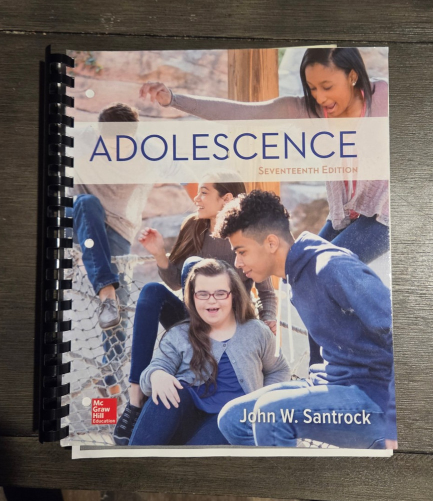 Adolescence – Soft Cover By Santrock, John W – Very Good Cond and intact
