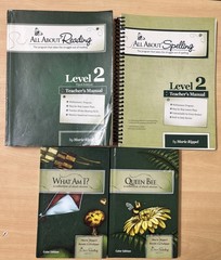 Lot 4 All About Reading Spelling Level 2 Teachers Manuals Readers 1-2 Color/B+W