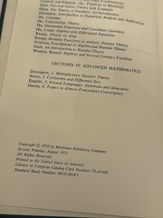 An Introduction To Number Theory By Harold Stark 1971