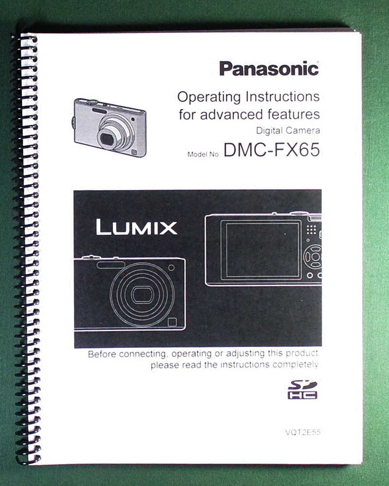 Panasonic DMC-FX65 Instruction Manual: w/ Protective Covers!