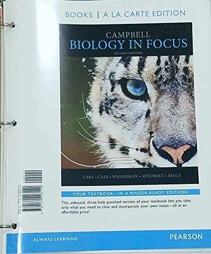 Campbell Biology in Focus, Books a la – Loose Leaf, by Urry Lisa A.; – Very Good