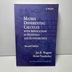 Matrix Differential Calculus with Applications in Statistics and Econometrics
