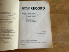 Asphalt Mixture Characterization and Asphalt Grading Highway Research Record 404