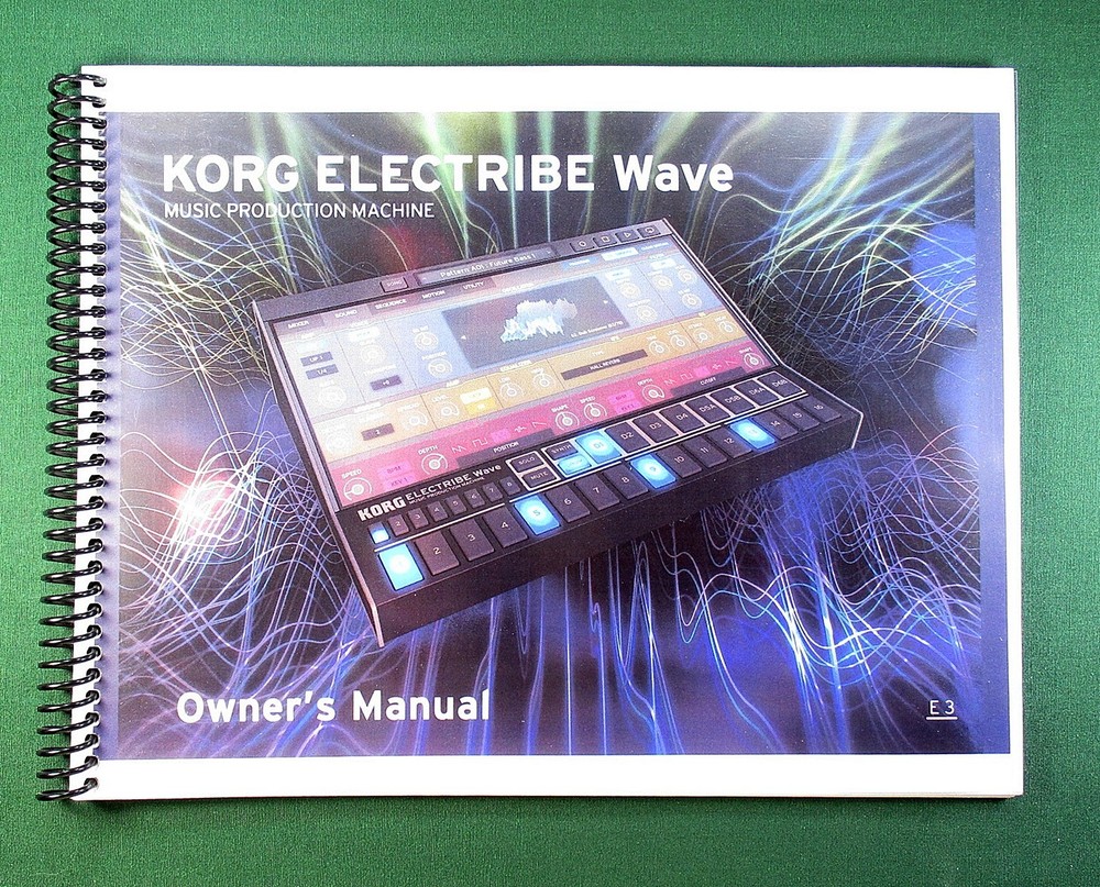 Korg Electribe Wave Instruction Manual: Full Color 52 Pages & Protective Covers!