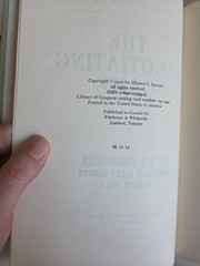 The Negotiating Game by Chester L. Karrass (1970, Hardcover) Vintage 1st Edition