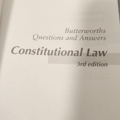 BQA Butterworths Questions and Answers Constitutional Law 3rd Ed Lexis Nexis