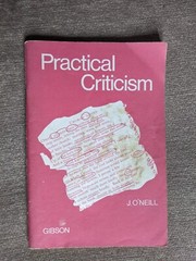 Practical Criticism – John O’Neill – Gibson – 1969 used good condition 102 pages