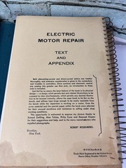 1951 ELECTRIC MOTOR REPAIR Rosenberg Double Book Spiral Bound Enlarged ED READ