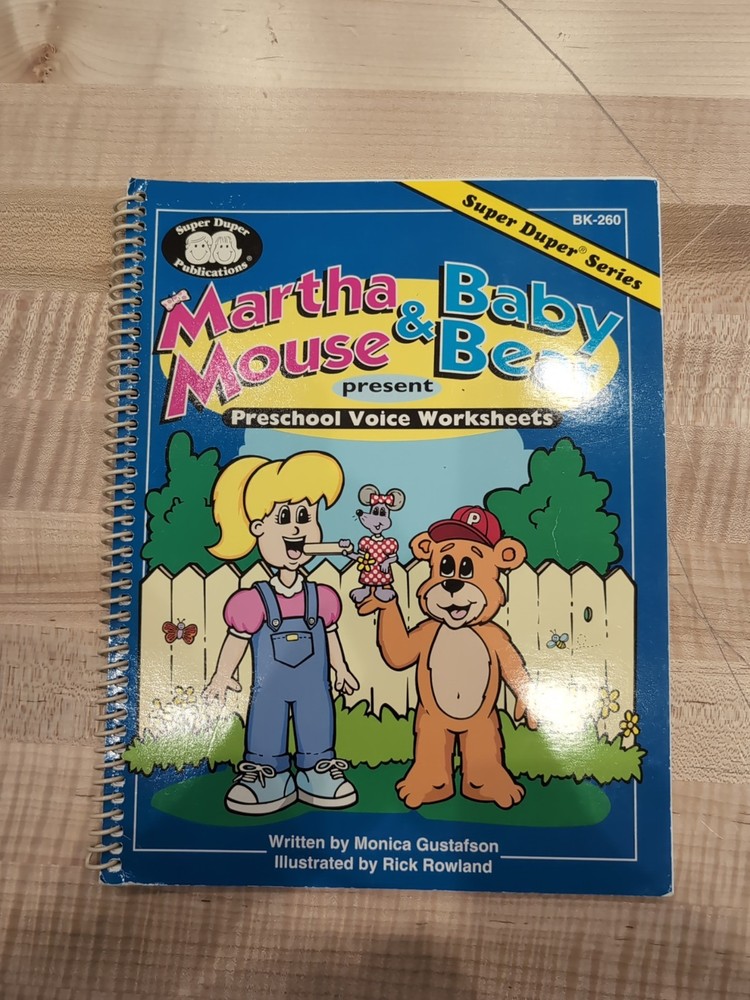 Super Duper Martha Mouse & Baby Bear Preschool Voice Worksheets