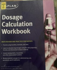 Dosage Calculation Workbook Kaplan (2016, Trade Paperback)Math Review for Nurses