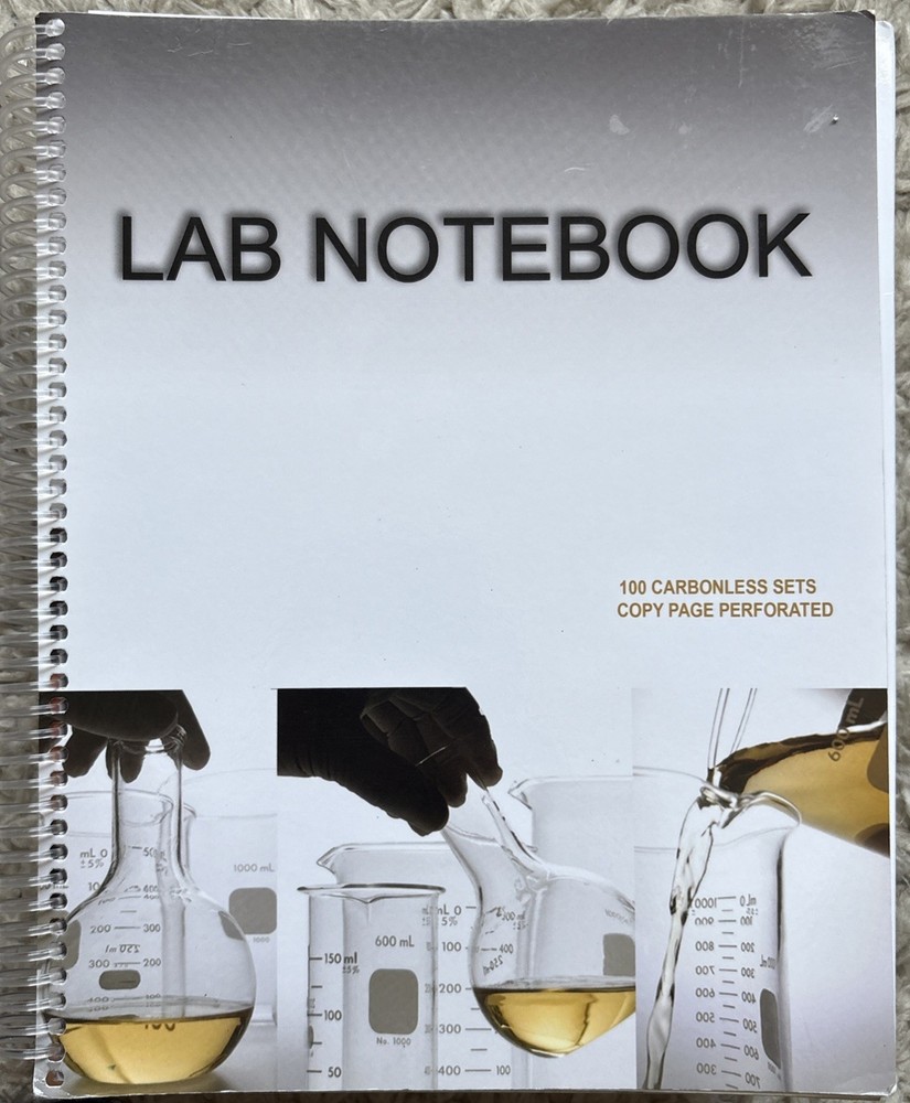 Lab Notebook Spiral Bound 100 Carbonless Pages (Copy Page Perforated)