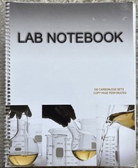 Lab Notebook Spiral Bound 100 Carbonless Pages (Copy Page Perforated)