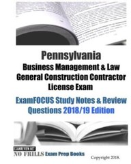 Pennsylvania Business Management & Law General Construction Contractor Lice…