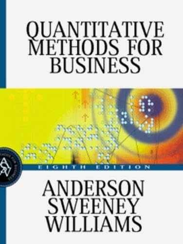 Quantitative Methods for Business – Hardcover, by Anderson David R.; – Very Good
