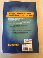 Barron’s Easy Way Ser.: Algebra 2: the Easy Way by Glenn Clemens and Meg Clemens