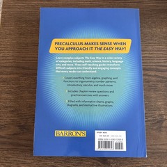 Barron’s Easy Way Ser.: Precalculus: the Easy Way by Lawrence Leff and Christina