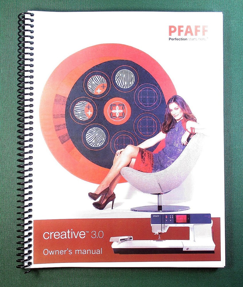 Pfaff Creative 3.0 Instruction Manual: Full Color 112 Pages & Protective Covers