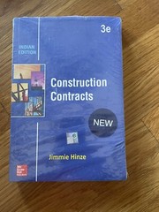Construction Contracts by Jimmie Hinze (3rd Edition) Paperback