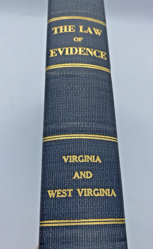 The Law of Evidence in Viginia and West Virginia,1954,Marshall, Fitzhugh, Helvin