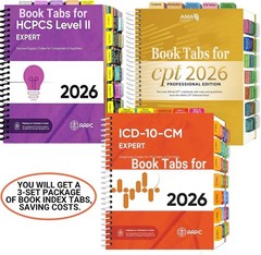 Durable Laminated PVC Medical Coding Tabs for 2026 CPT ICD-10 HCPCS Books