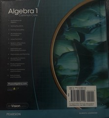 Pearson enVision Algebra 1 Common Core Textbook Book 2012 MPN 0133281140