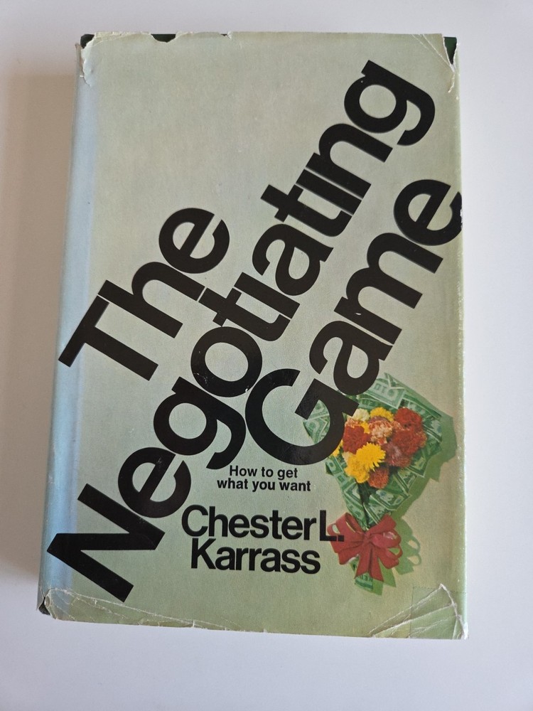 The Negotiating Game by Chester L. Karrass (1970, Hardcover) Vintage 1st Edition