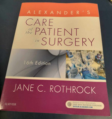 Alexander’s Care of the Patient in Surgery, 16e Paperback Jane C Rothrock