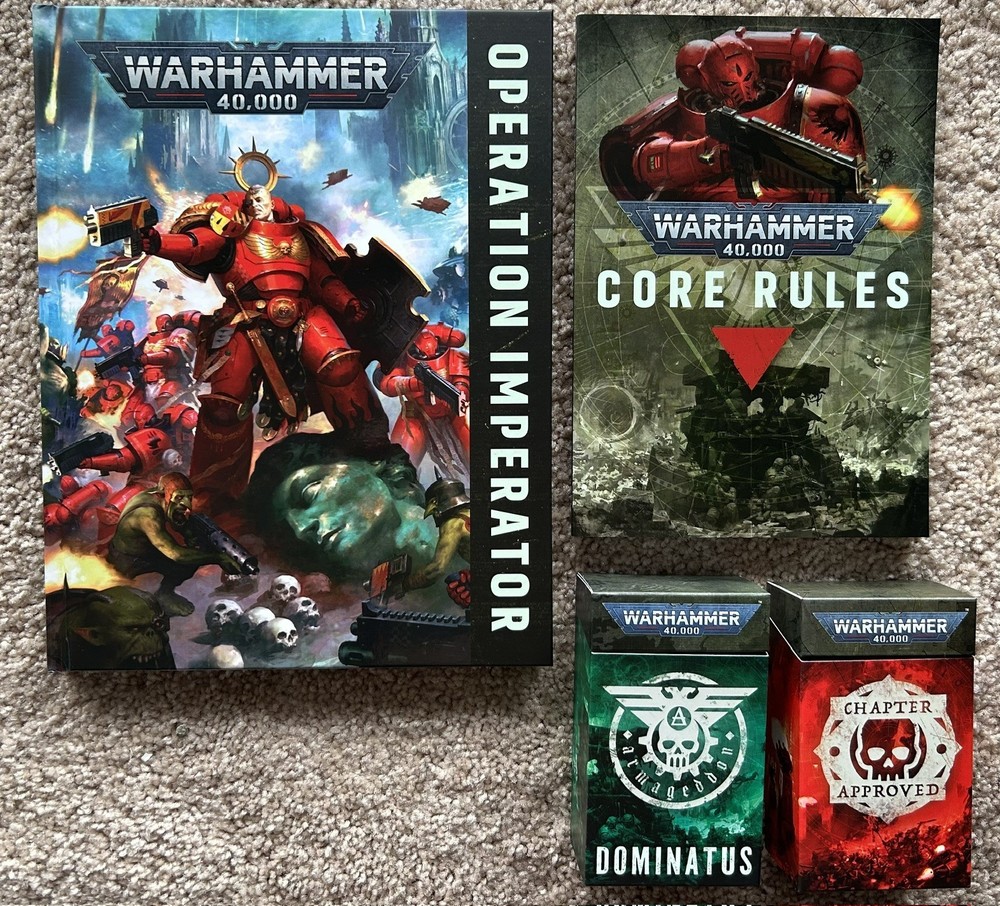 40k Armageddon Lore + Rules Book, Decks Cards Launch Box 11th Free Shipping!!