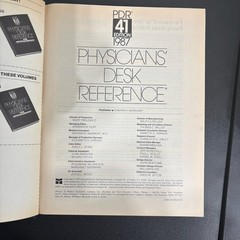 Physicians’ Desk Reference 41st Edition 1987 Hardcover