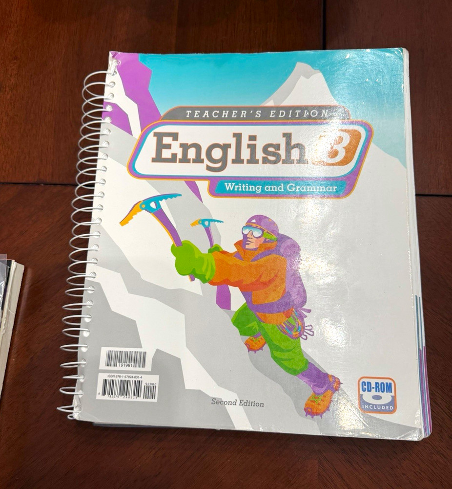 BJU English 3 Writing & Grammar Teacher’s Ed. 2nd Ed. Spiral Bound + CD-ROM