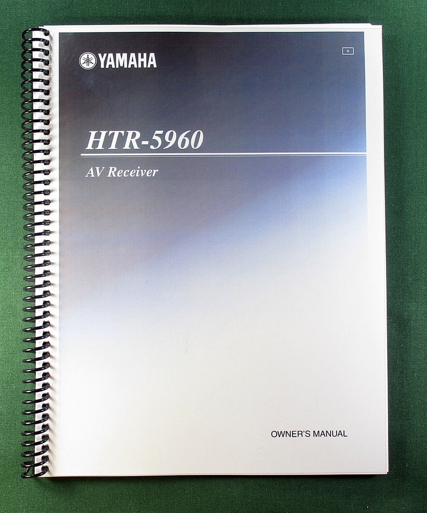 Yamaha HTR-5960 Instruction Manual: 128 Pages & Protective Covers!
