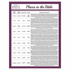 Places in the Bible Laminated Sheet – The Israel – Office Product – Very Good