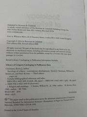 Sociology of Religion by Christiano (Paperback, 2015) – GOOD 3rd Ed Textbook