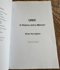 Unix History and a Memoir 2019 Brian Kernighan Computer Book Coding Programming