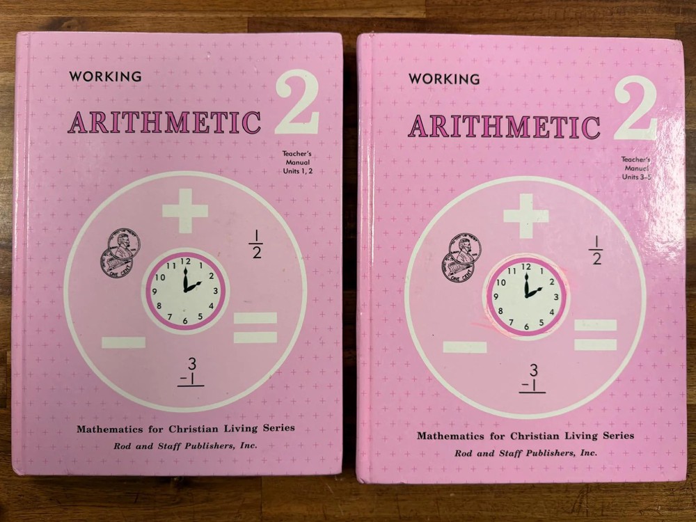 Rod & Staff Working Arithmetic 2 LOT of 2 Units 1-5