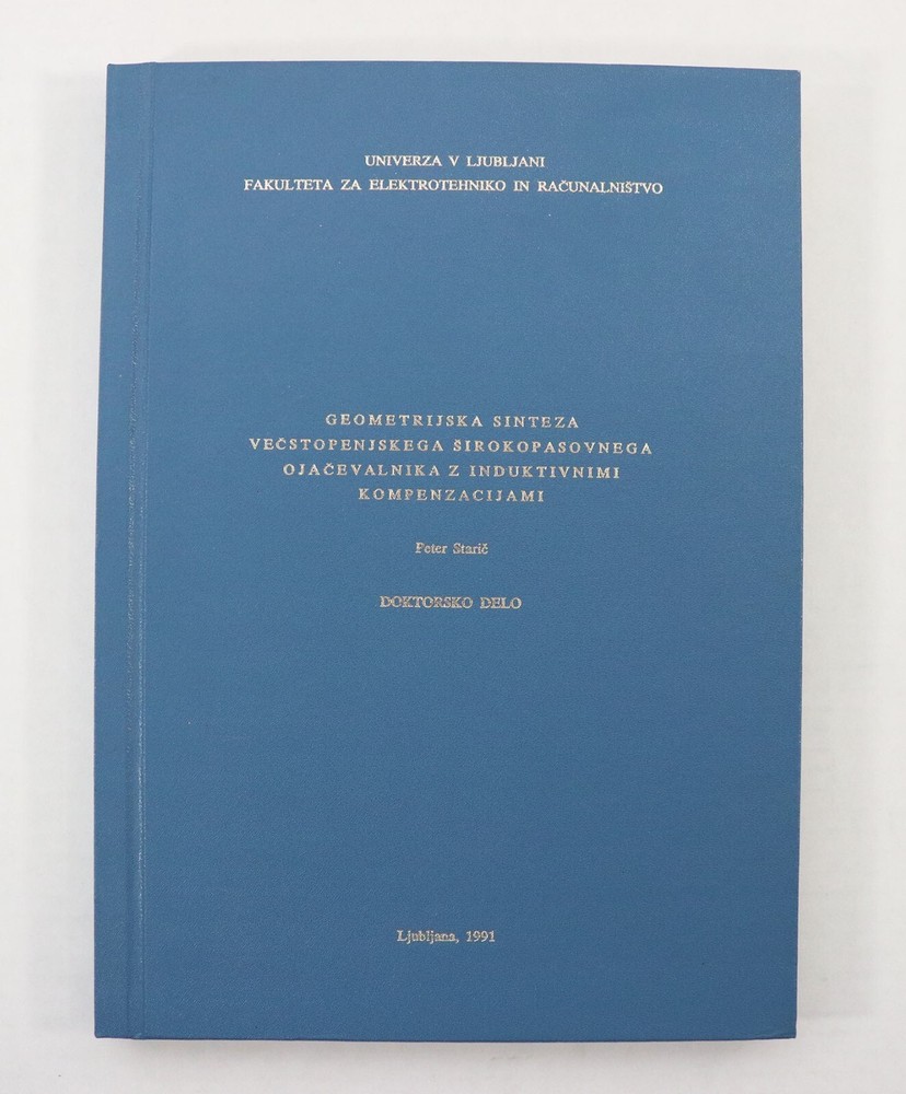 Geometrijska Sinteza by Peter Staric (1991, Univerza V Ljubliani) Slovenian