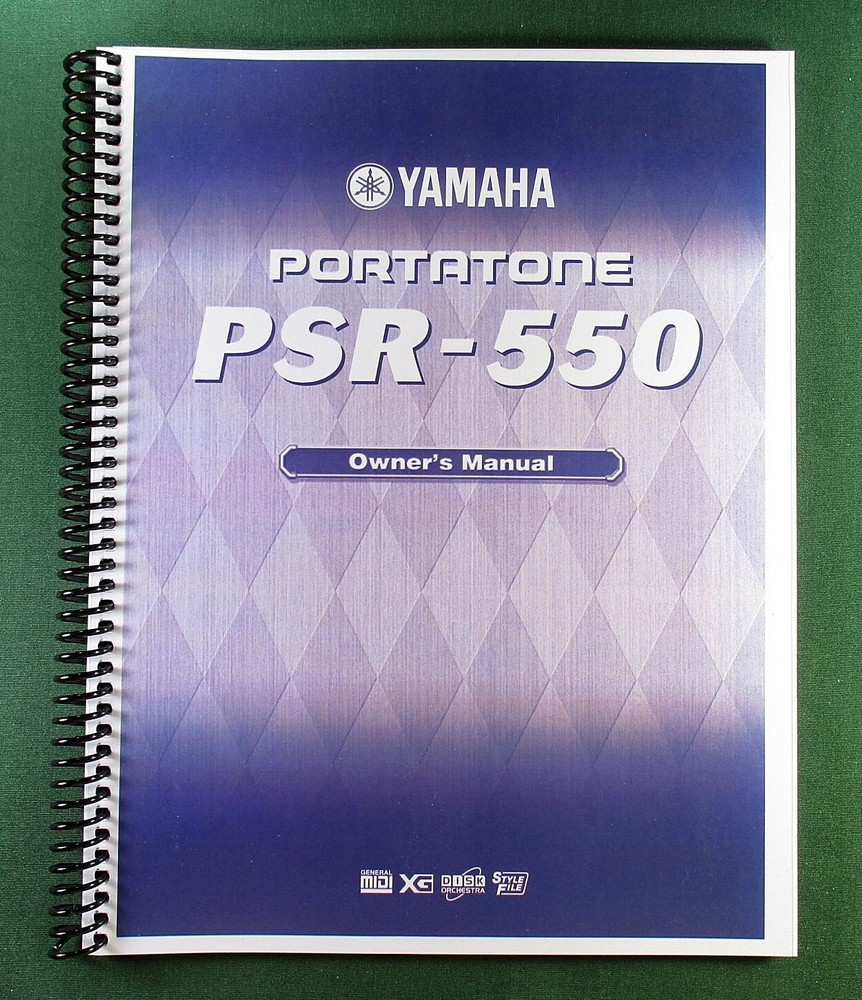 Yamaha PSR-550 Instruction Manual: 160 Pages & Protective Covers!
