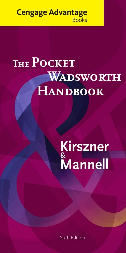 The Pocket Wadsworth Handbook by Kirszner