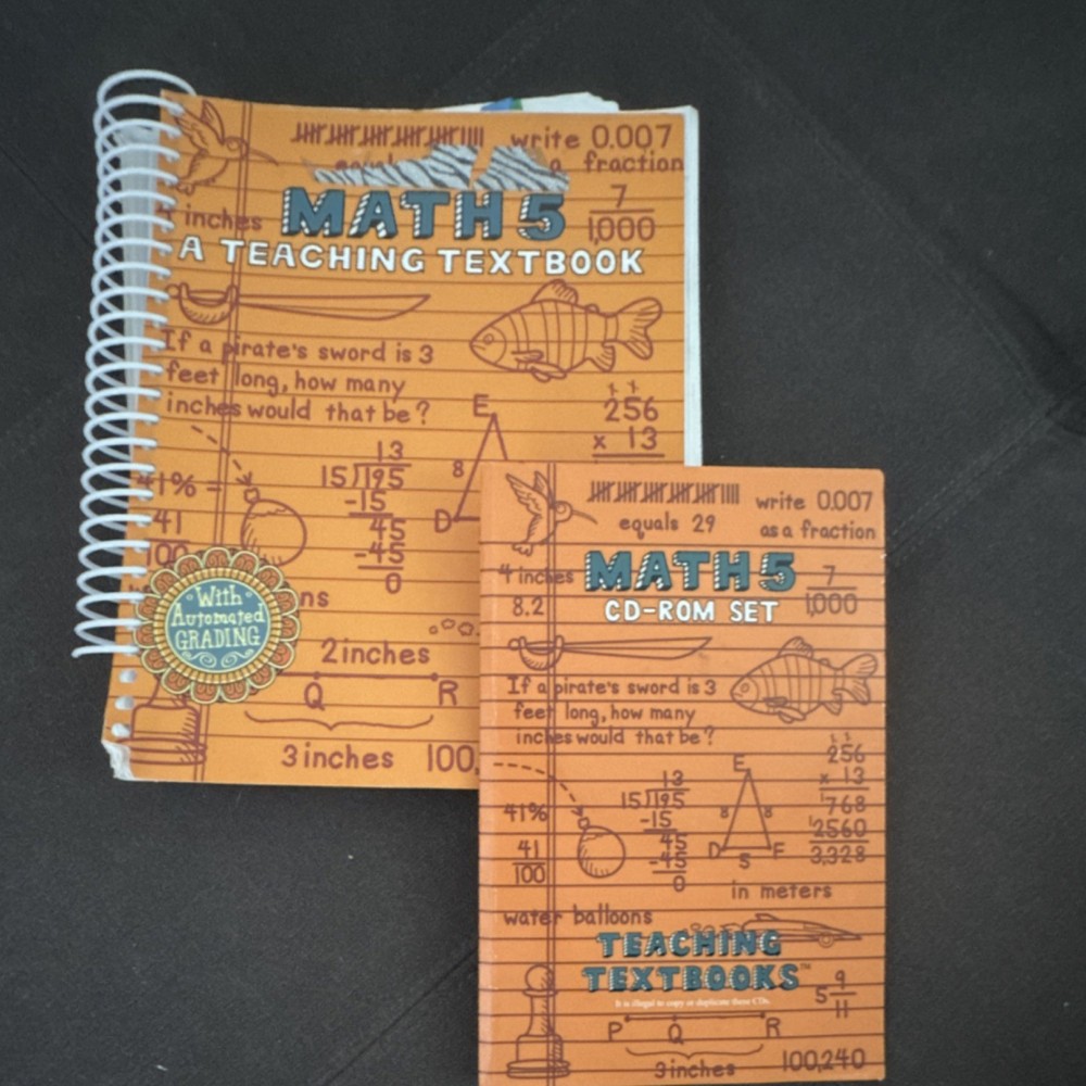 Teaching Textbooks Math 5: A Teaching Textbook Spiral & 4 CD-ROM Set 2003